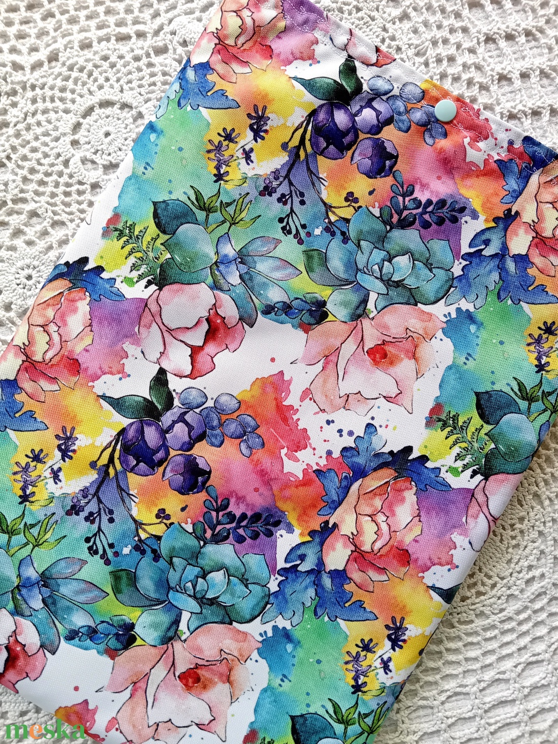 Vízhatlan laptop védő tok, akvarell, laptoptok, laptoptartó  - táska & tok - laptoptáska, laptop hátizsák - Meska.hu