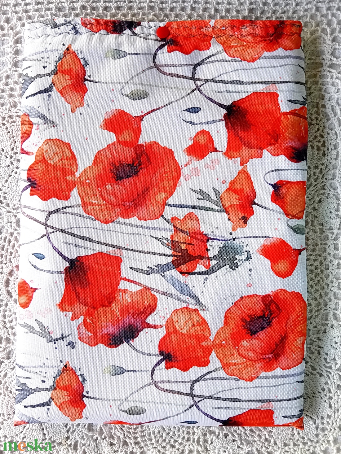 Vízhatlan laptop védő tok, pipacsos, laptoptok, laptoptartó  - táska & tok - laptoptáska, laptop hátizsák - Meska.hu