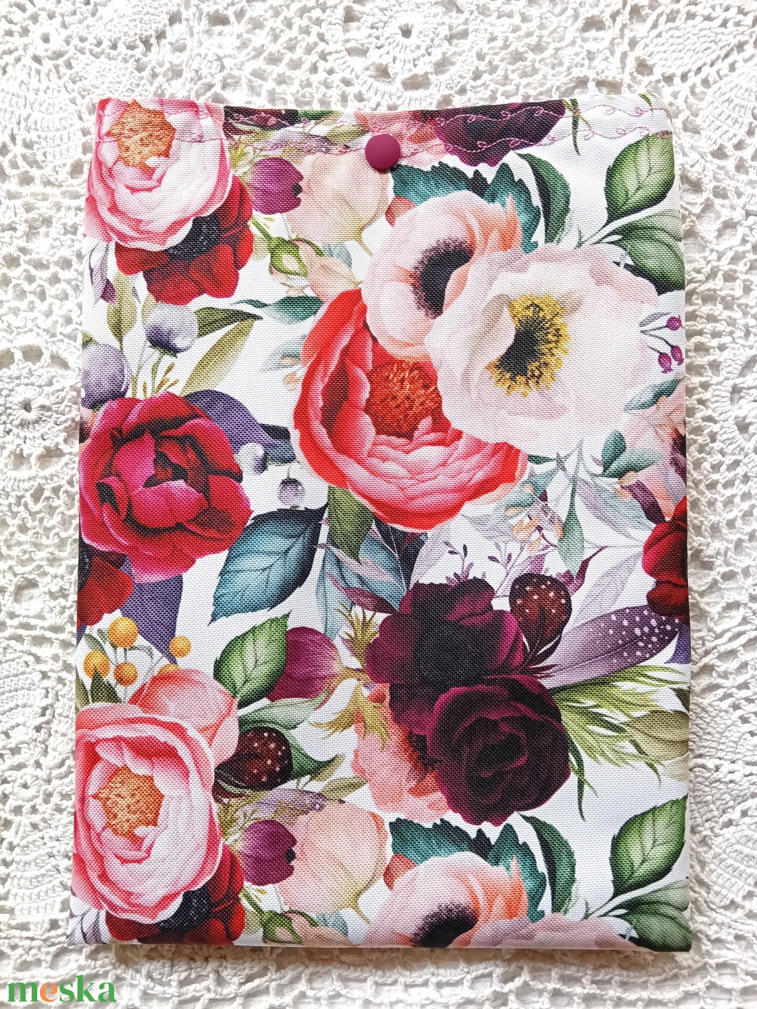 Vízhatlan könyvtok, rózsás - könyv & zene - könyvtok - Meska.hu