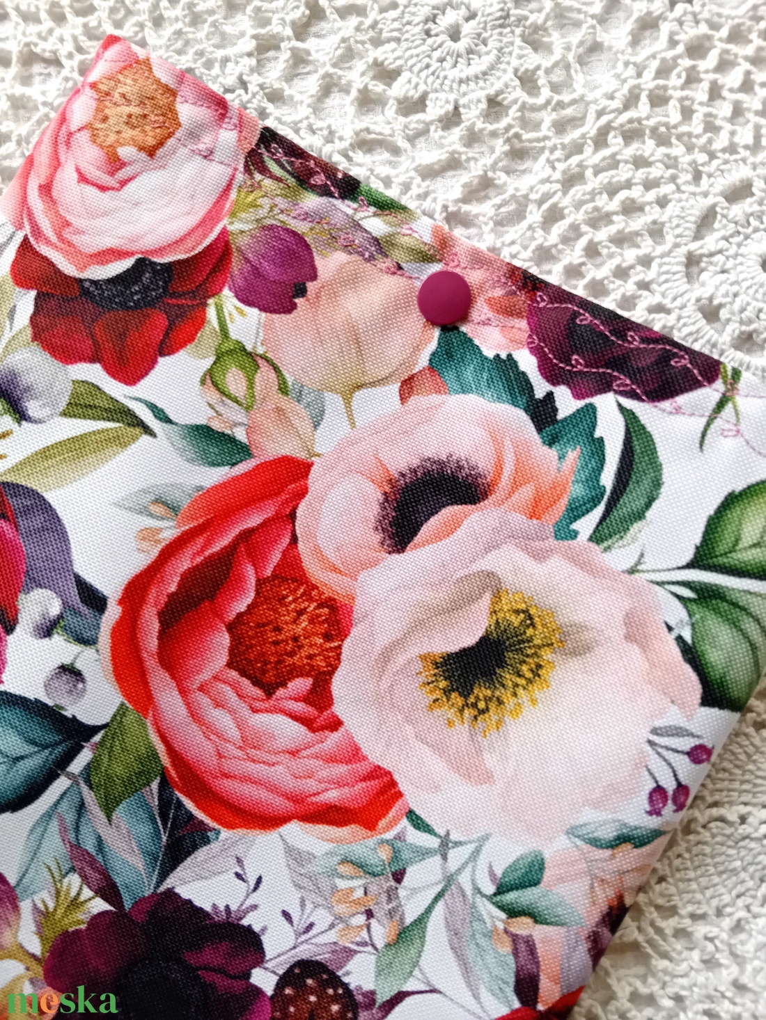 Vízhatlan könyvtok, rózsás - könyv & zene - könyvtok - Meska.hu