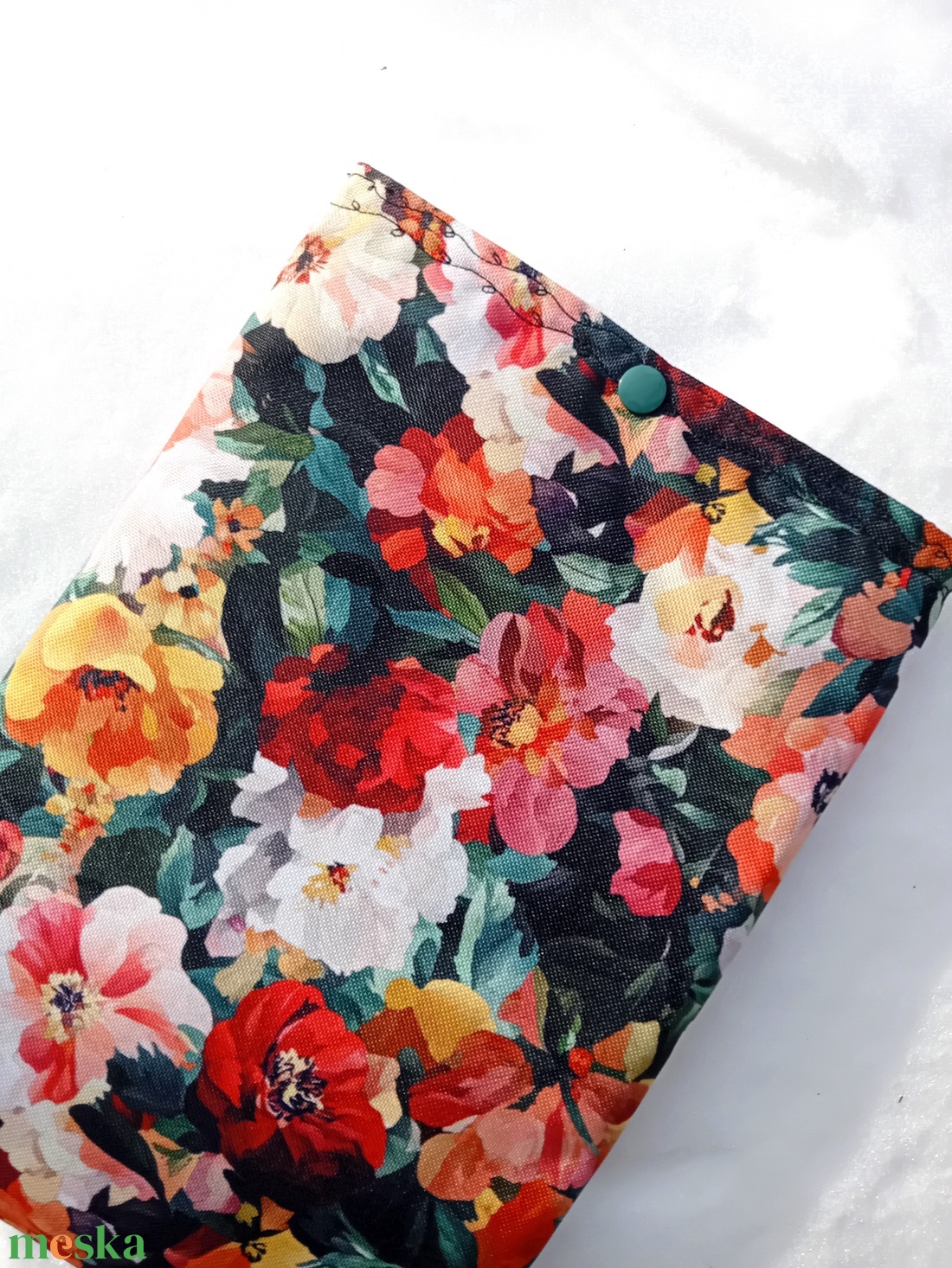 Vízhatlan könyvtok, festett virágok - könyv & zene - könyvtok - Meska.hu