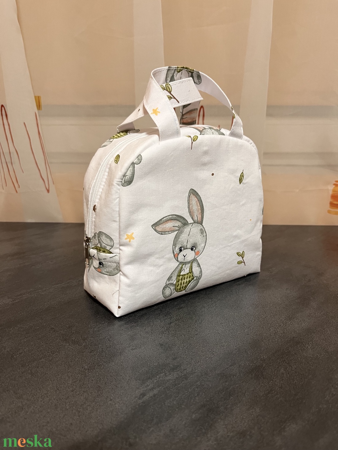 Nyuszis neszesszer / tároló táska � kézzel készült, cipzáras - táska & tok - neszesszer - Meska.hu