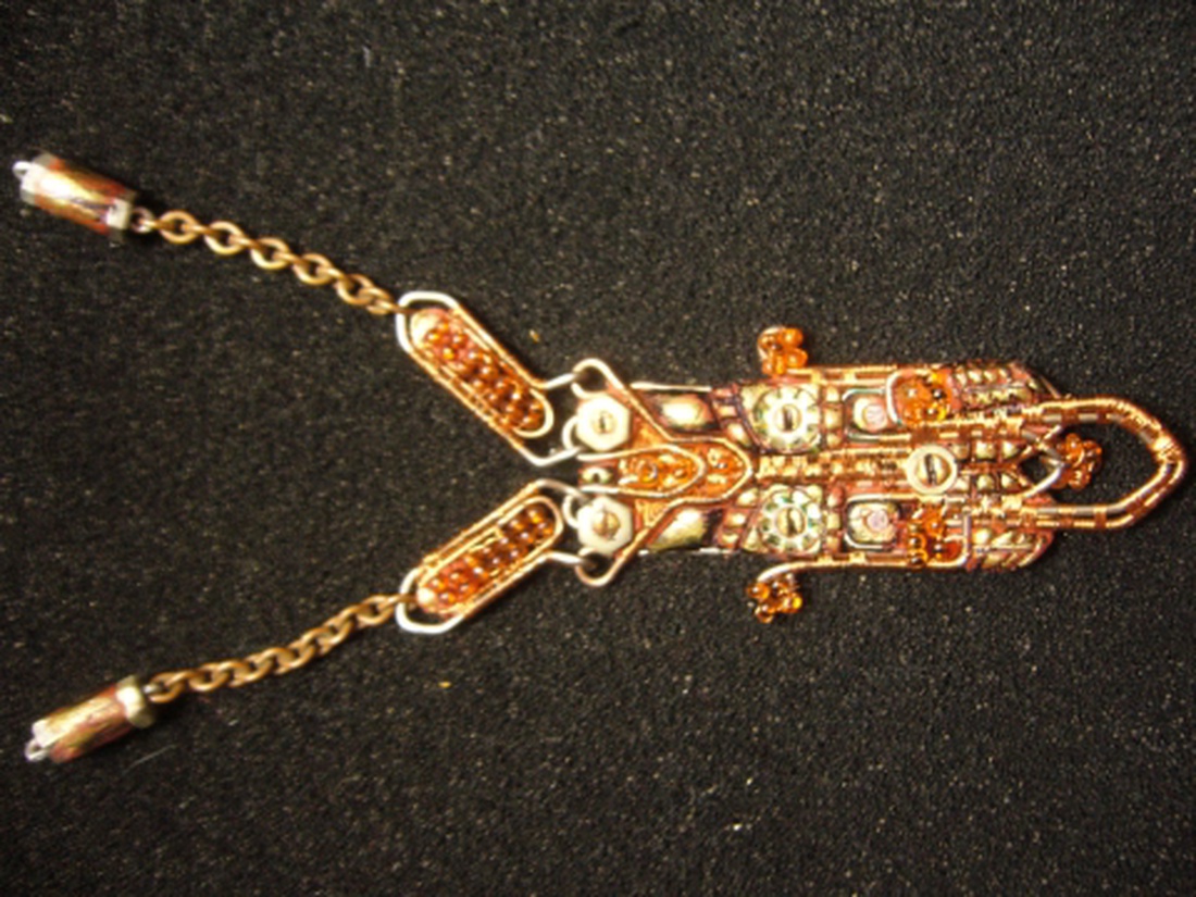 Steampunk szarvasbogár medál -  - Meska.hu
