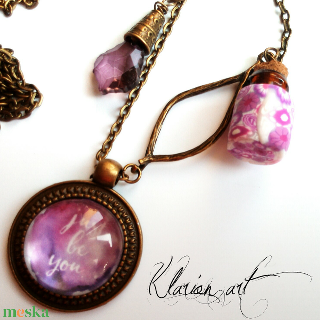 Csak légy önmagad! nyaklánc - esküvő - ékszer - ékszerszett - Meska.hu