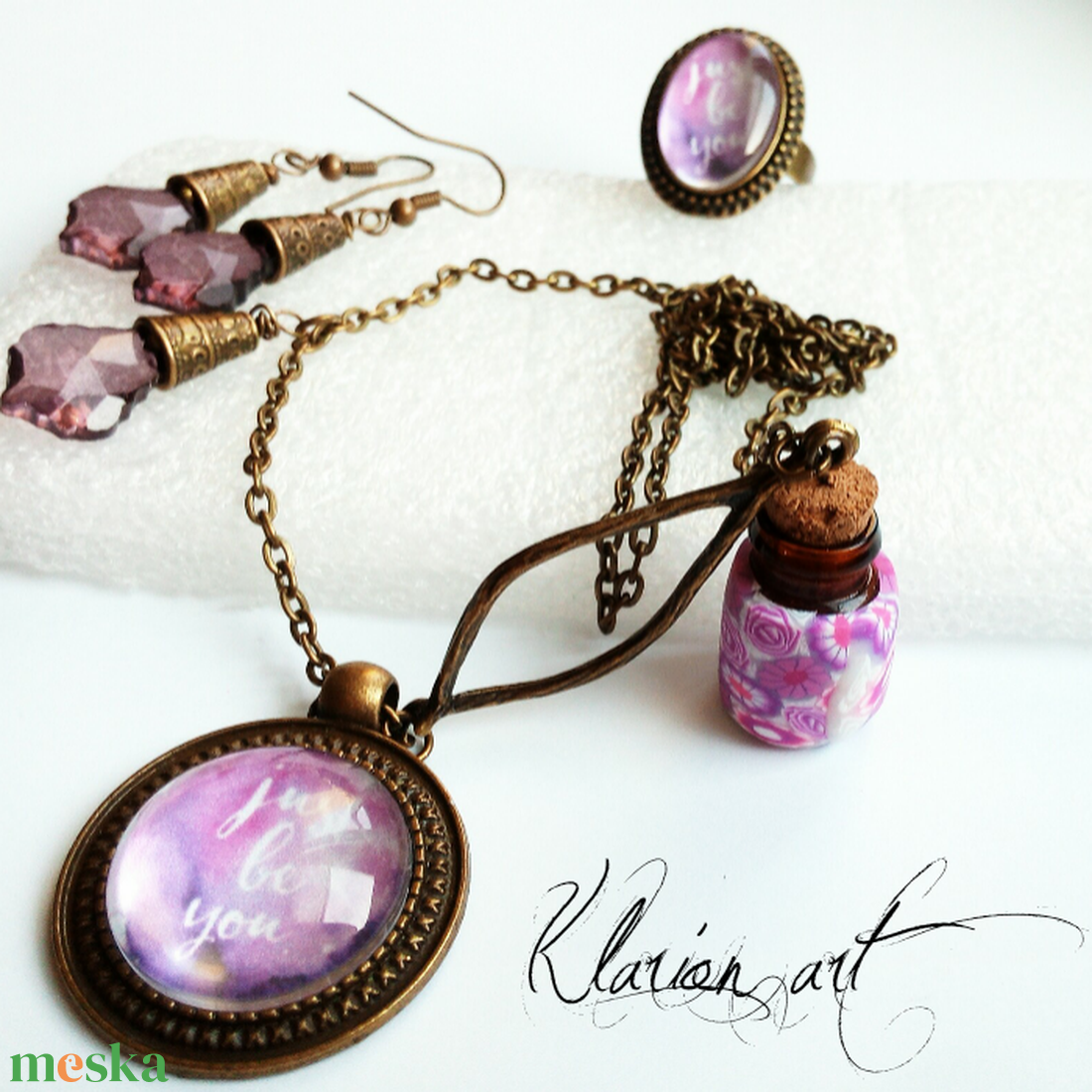 Csak légy önmagad! nyaklánc - esküvő - ékszer - ékszerszett - Meska.hu