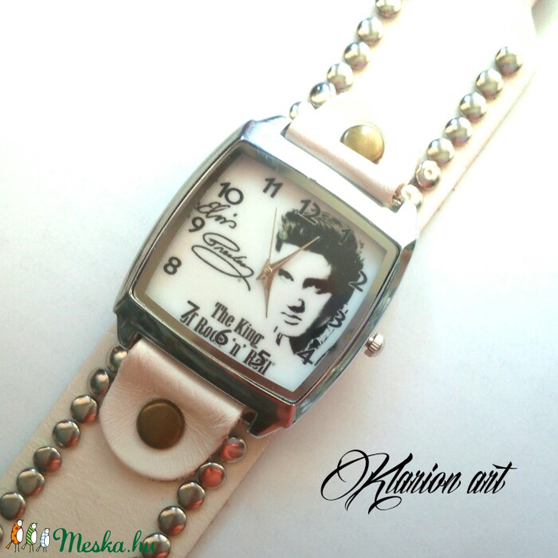 !!!AKCIÓ!!! Elvis Presley marhabőr karkötőóra - - Meska.hu !!!AKCIÓ!!! Elvis Presley marhabőr karkötőóra - - Meska.hu