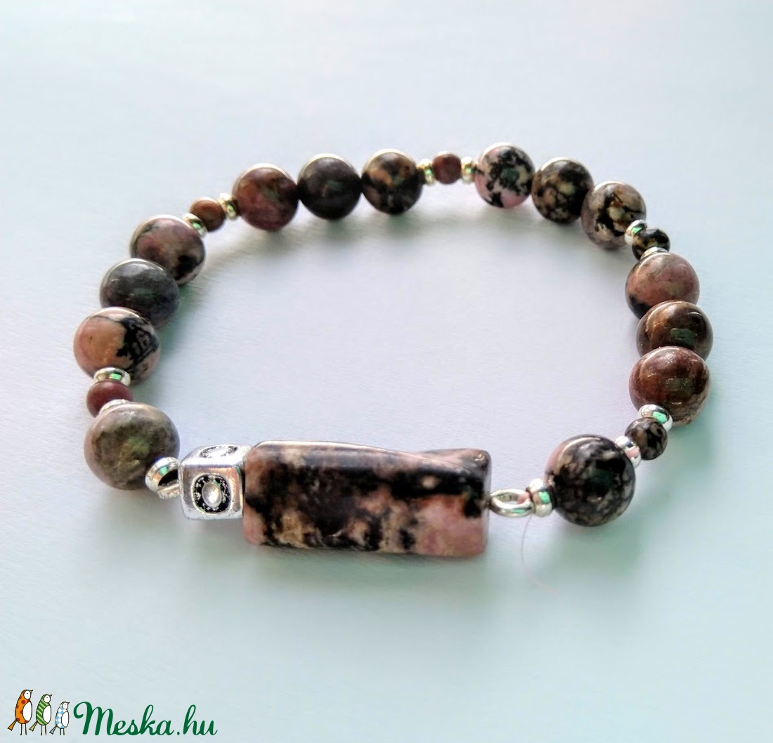 Rodonit ásvány karkötő -  - Meska.hu