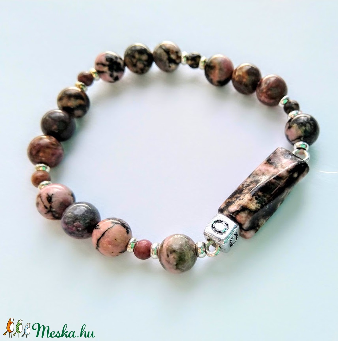 Rodonit ásvány karkötő -  - Meska.hu