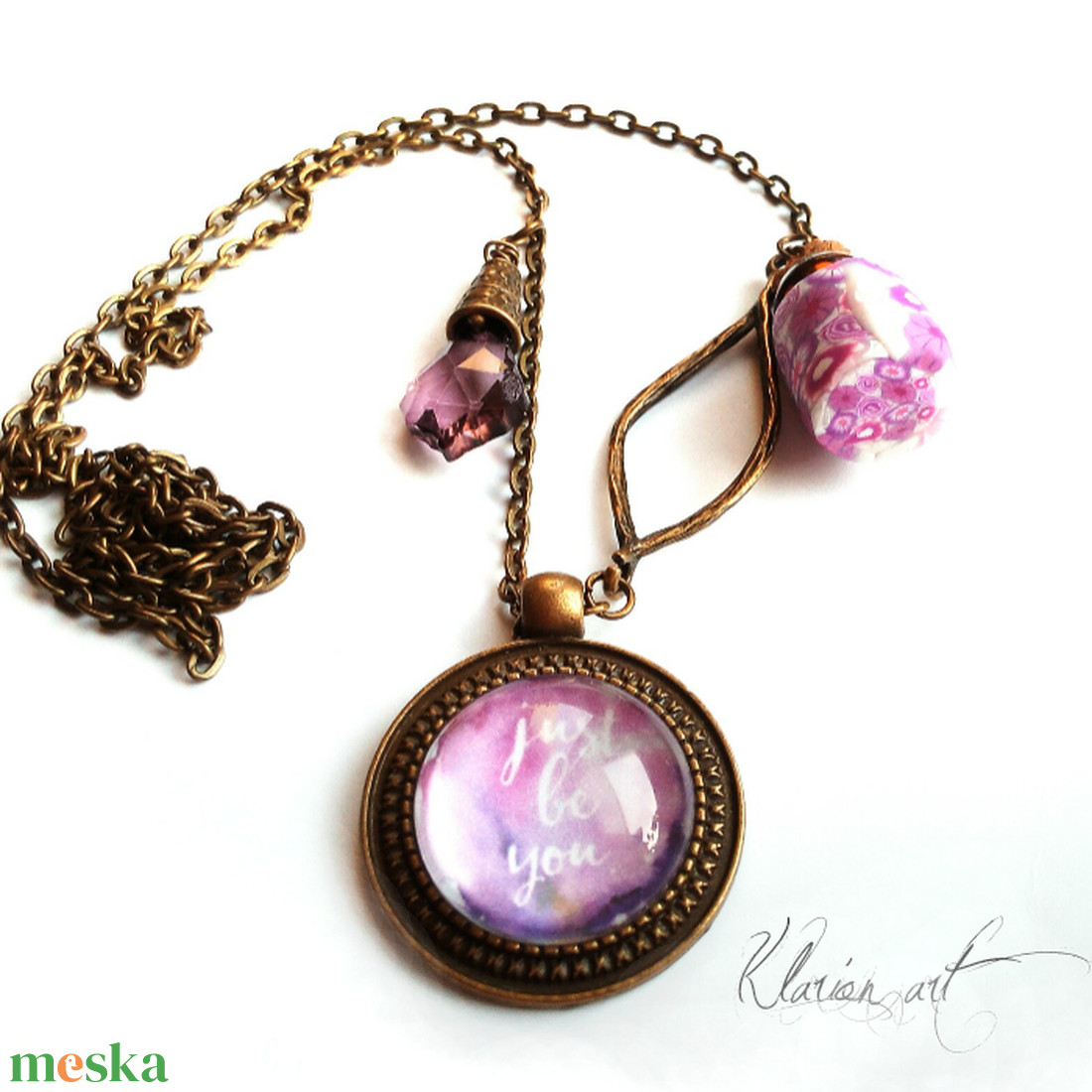 Csak légy önmagad! nyaklánc - esküvő - ékszer - ékszerszett - Meska.hu