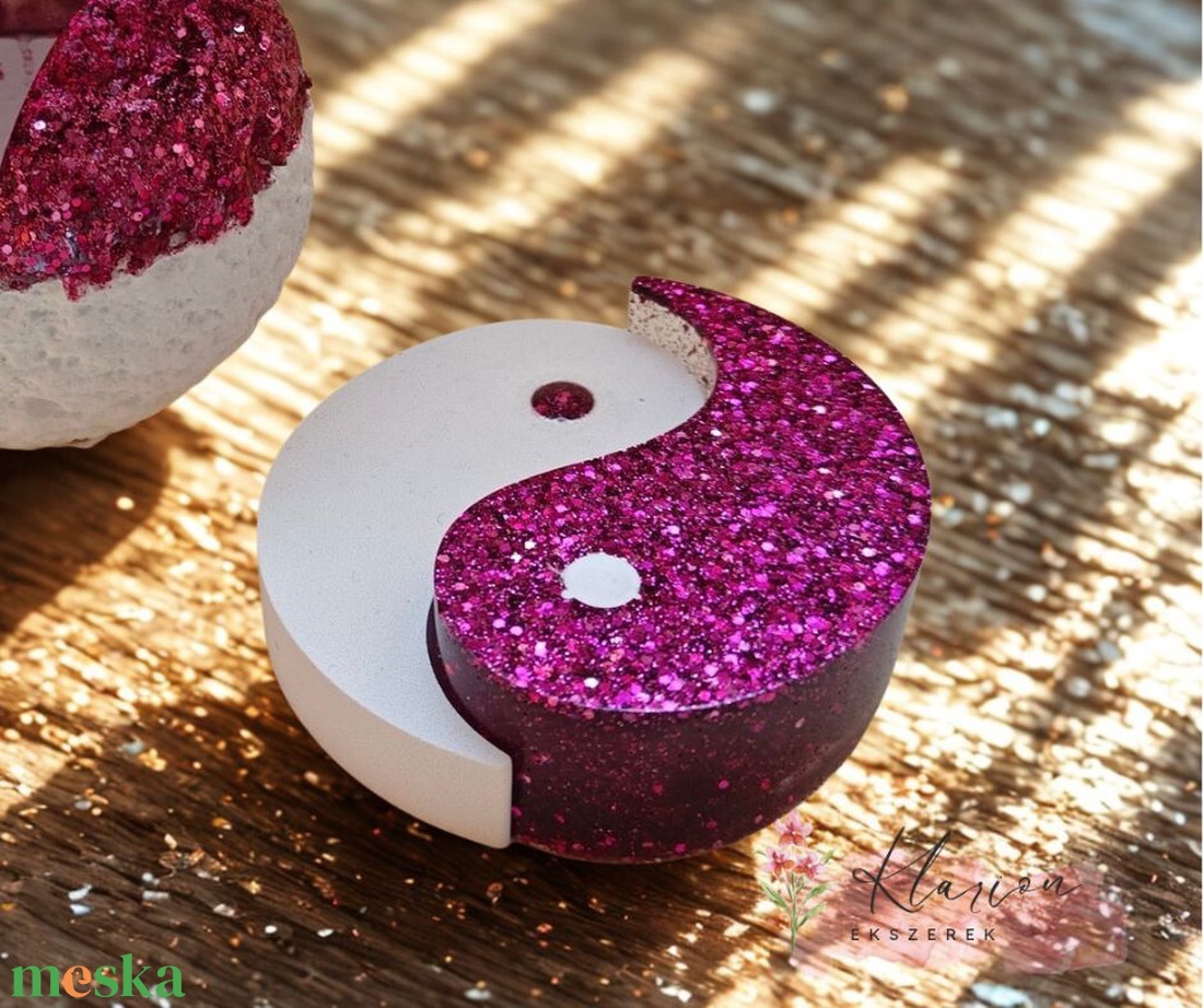 Yin Yang dekorációs szimbólum - esküvő - dekoráció - asztaldísz - Meska.hu