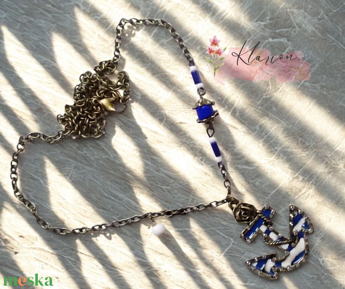 Matróz - tegerész nyaklánc - ékszer - nyaklánc - medálos nyaklánc - Meska.hu