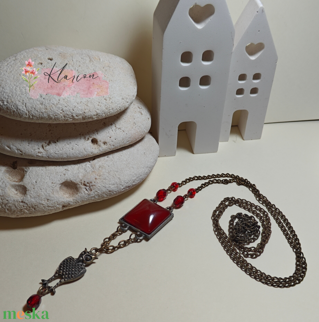 Baglyos nyaklánc - ékszer - nyaklánc - medálos nyaklánc - Meska.hu