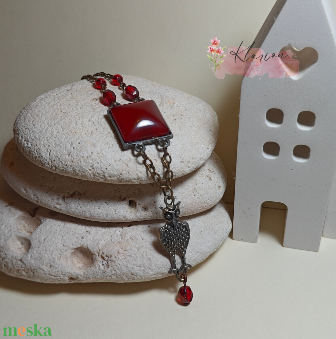 Baglyos nyaklánc - ékszer - nyaklánc - medálos nyaklánc - Meska.hu