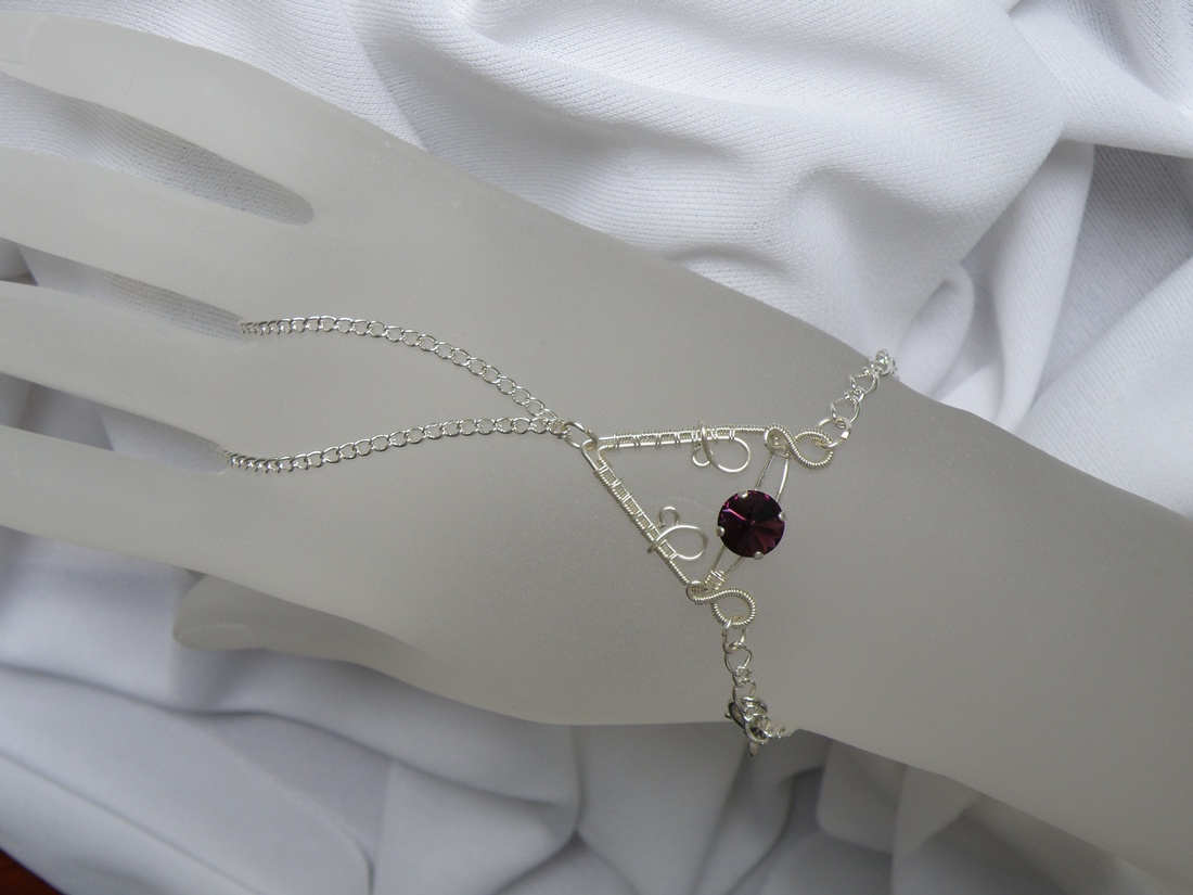 Ametiszt színű kézékszer -  - Meska.hu