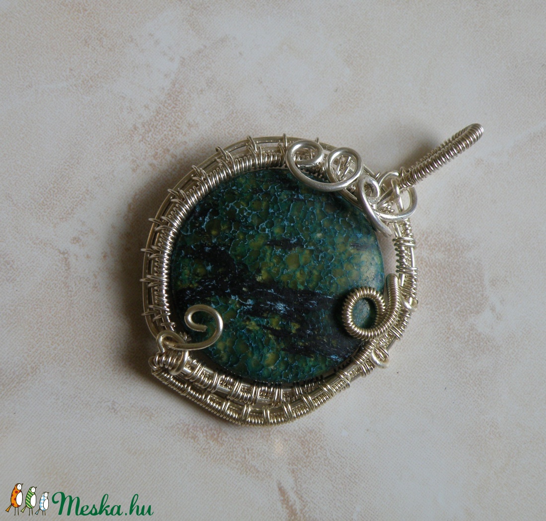AKCIÓ! Erdő mélyén - krizokolla kő medál -  - Meska.hu