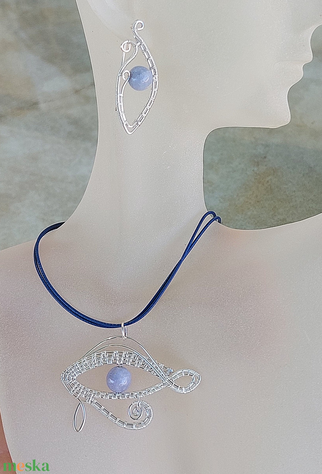 Horus szeme drótékszer szett - ékszer - ékszerszett - Meska.hu