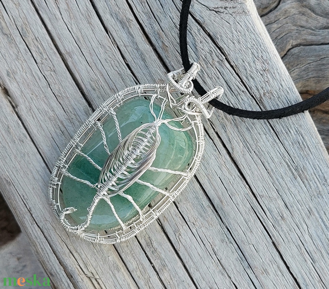 Skorpió achát kővel - ékszer - nyaklánc - medálos nyaklánc - Meska.hu