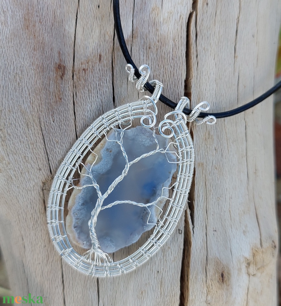 Ezüstözött drótékszer szett életfa motívummal - ékszer - ékszerszett - Meska.hu