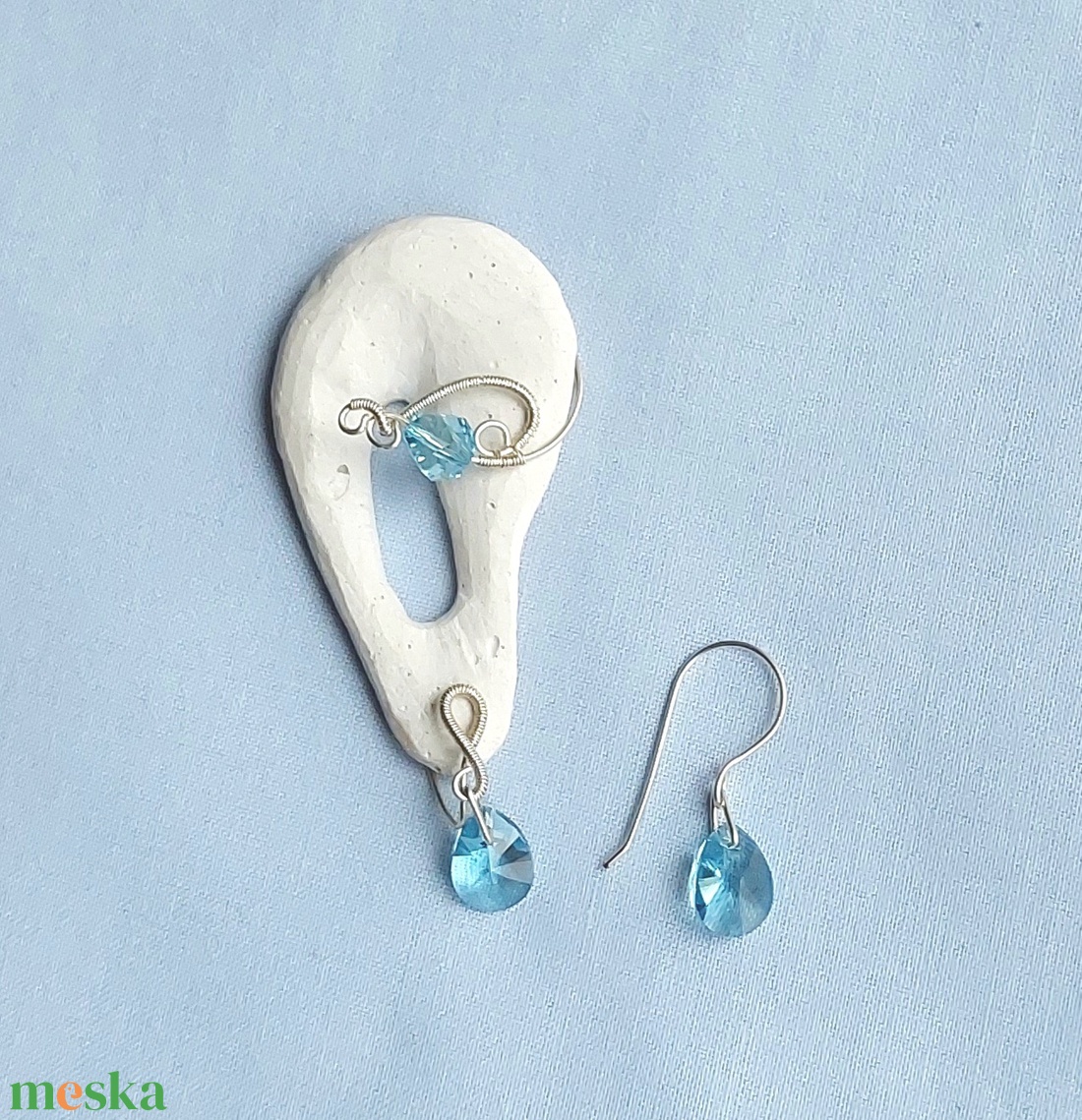 Fülékszerek swarovski kristályokkal - ékszer - fülbevaló - fülékszer - Meska.hu