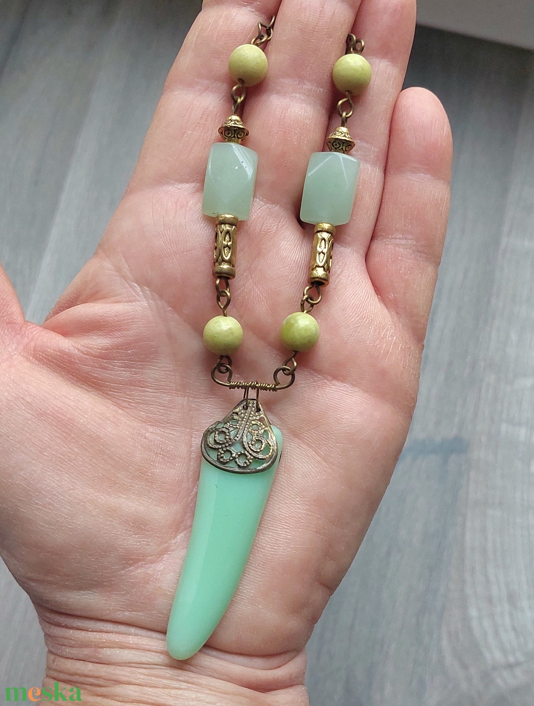 Ásvány és olvasztott üveg ékszer szett - ékszer - ékszerszett - Meska.hu