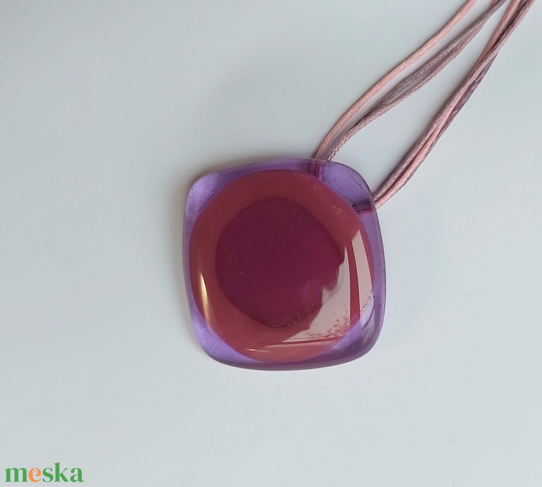 Olvasztott üveg szett, nyaklánc és fülbevaló - ékszer - ékszerszett - Meska.hu