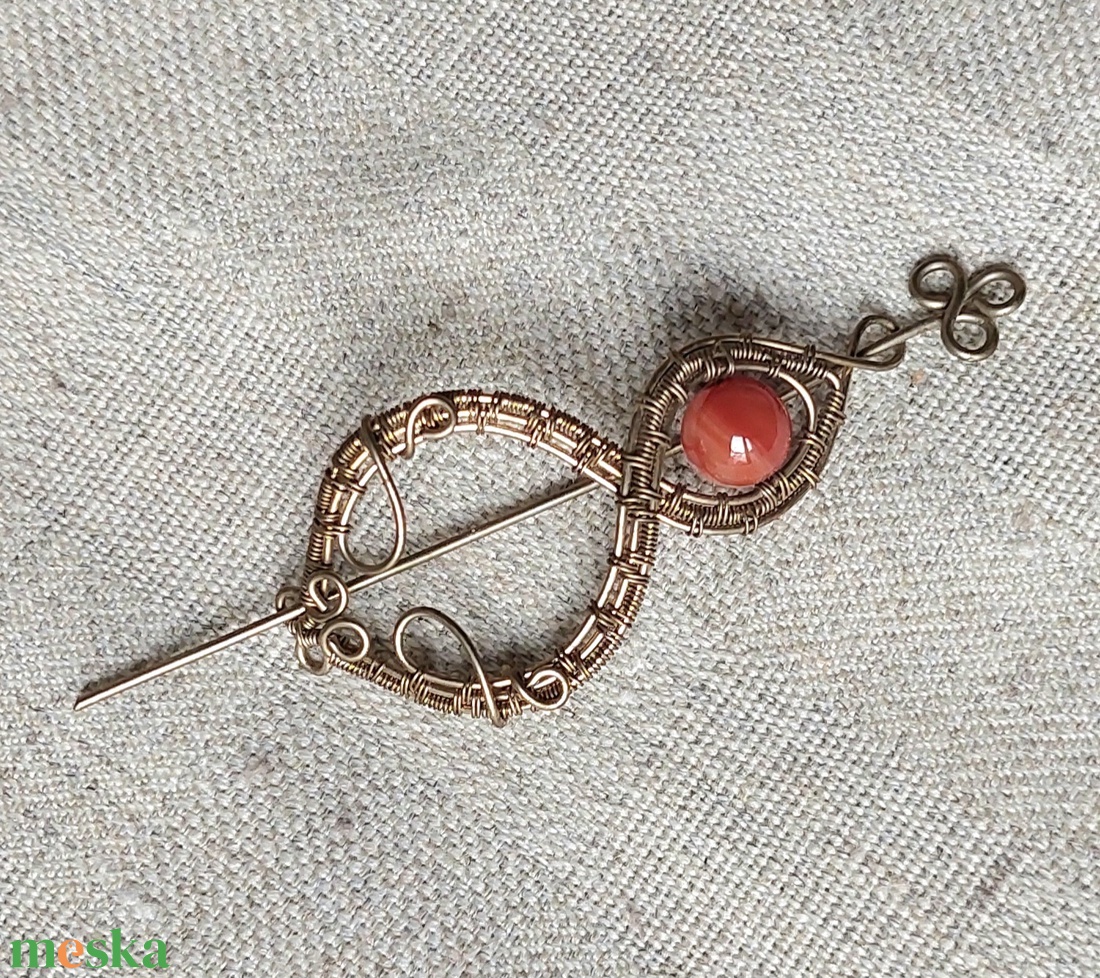 Karneol hajtű - ruha & divat - hajdísz & hajcsat - hajcsat & hajtű - Meska.hu