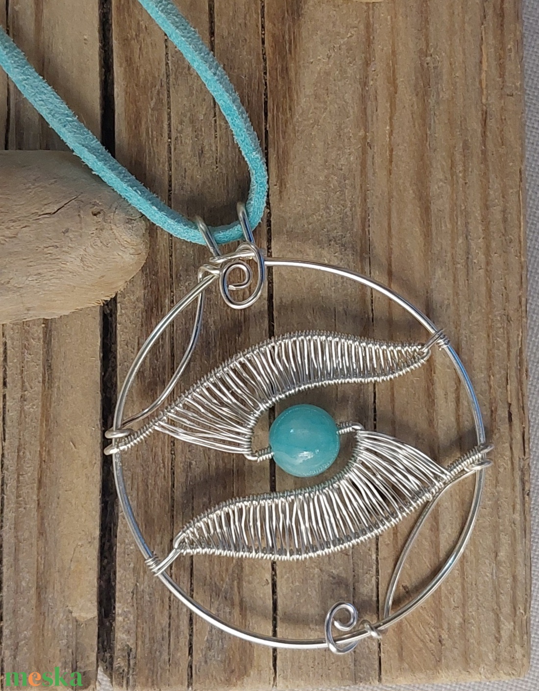 Kék jáde ezüstözött ékszer szett - ékszer - ékszerszett - Meska.hu