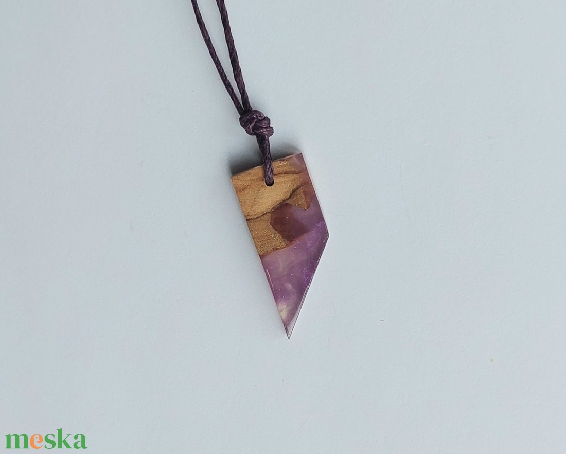 Műgyanta nyaklánc olajfával - ékszer - nyaklánc - medálos nyaklánc - Meska.hu