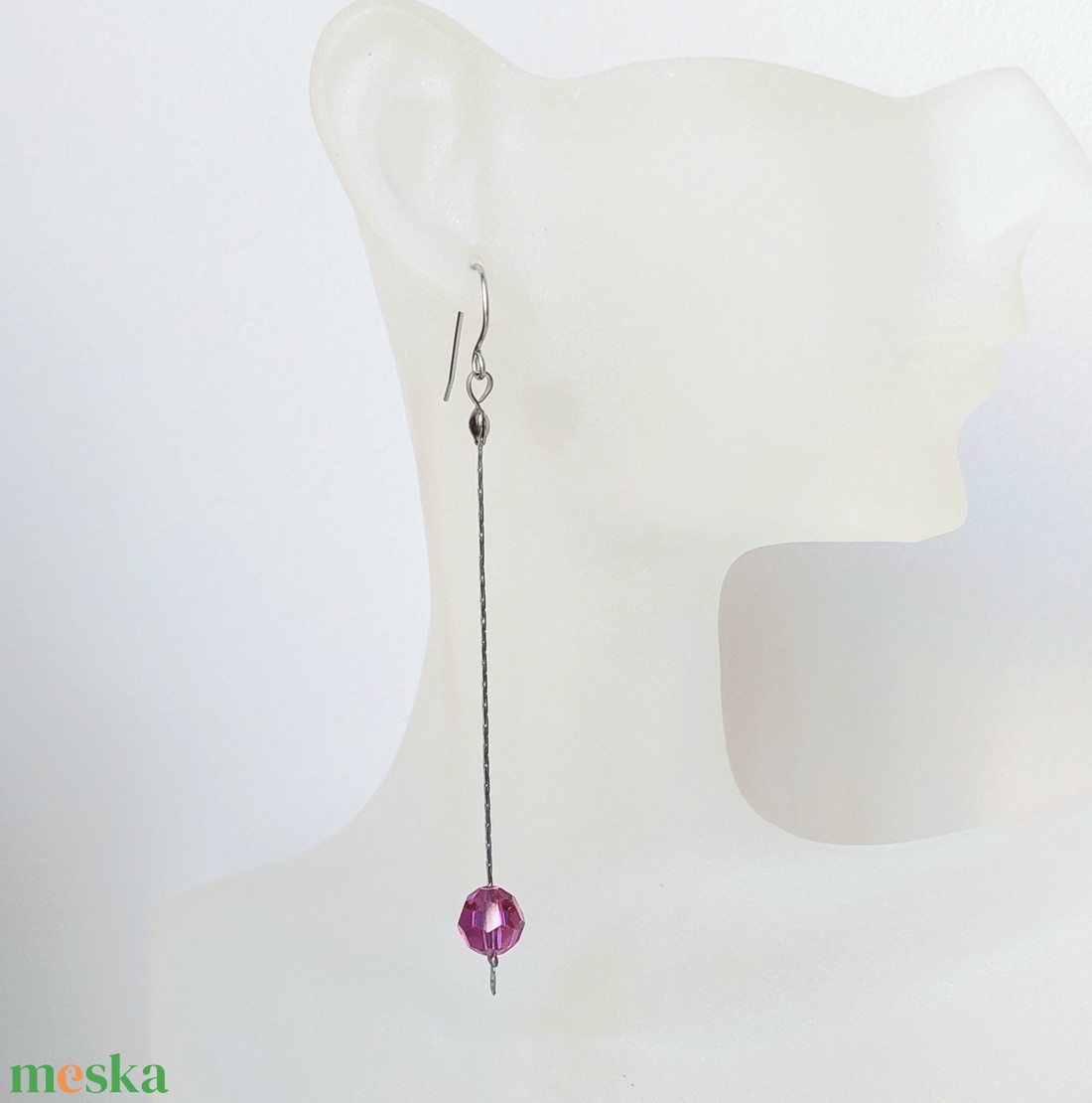 2 pár acél fülbevaló - ékszer - fülbevaló - lógó fülbevaló - Meska.hu