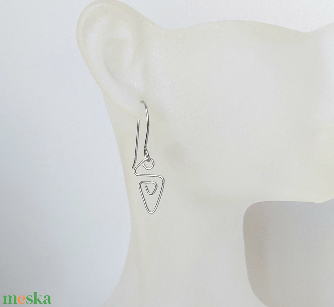 2 pár egyedi acél fülbevaló - ékszer - fülbevaló - lógó fülbevaló - Meska.hu