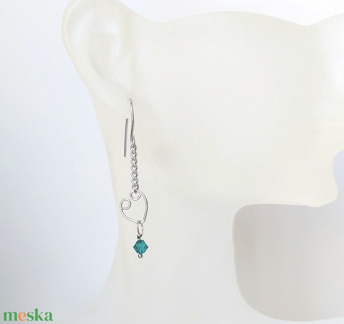 2 pár egyedi acél fülbevaló - ékszer - fülbevaló - lógó fülbevaló - Meska.hu