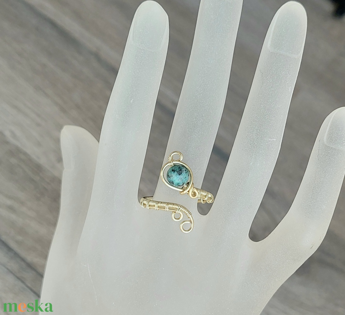 Arany színű drót gyűrű  - ékszer - gyűrű - vékony gyűrű - Meska.hu