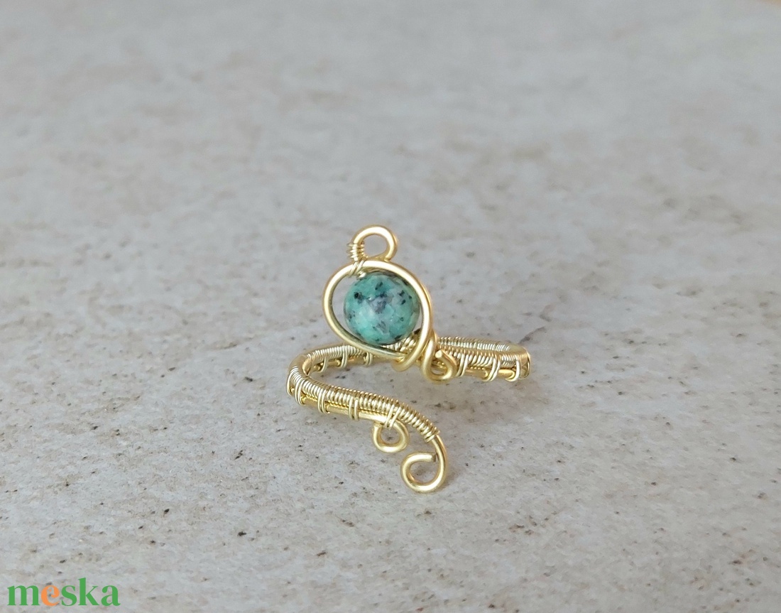 Arany színű drót gyűrű  - ékszer - gyűrű - vékony gyűrű - Meska.hu