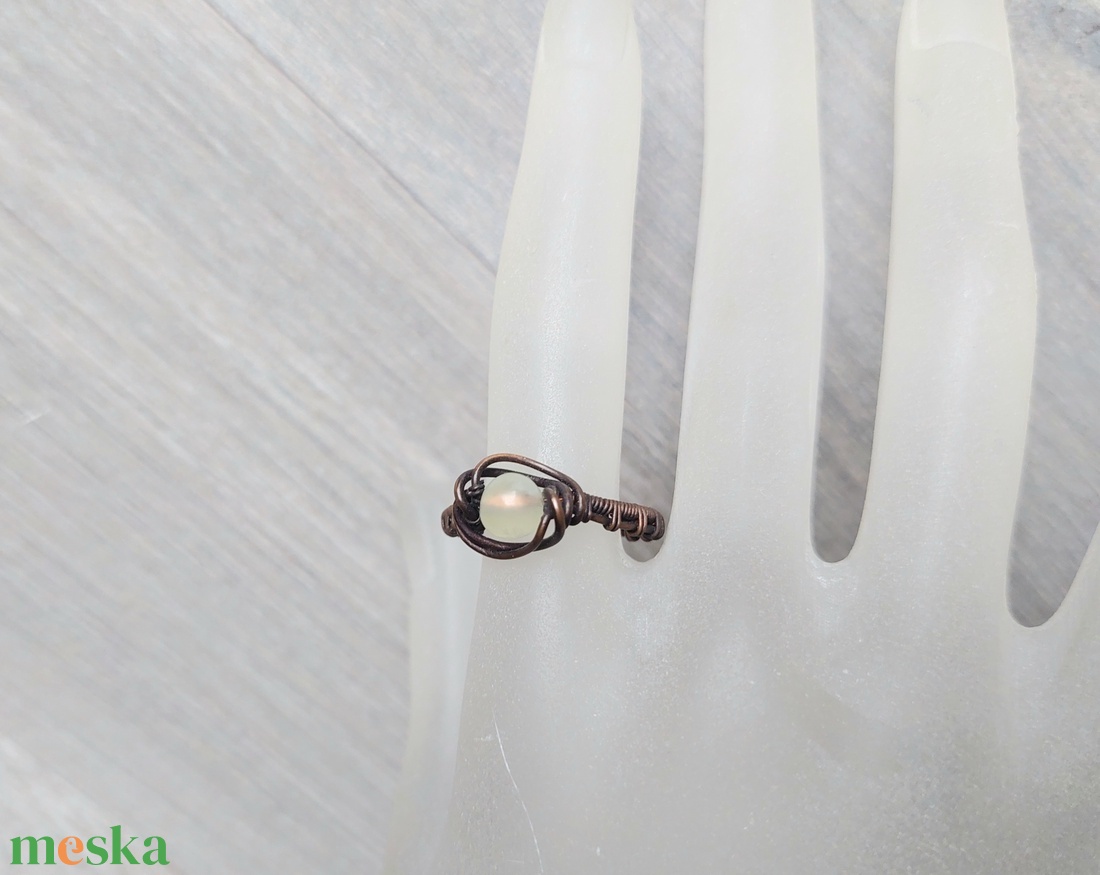 Jáde ásvány drótékszer szett - ékszer - ékszerszett - Meska.hu