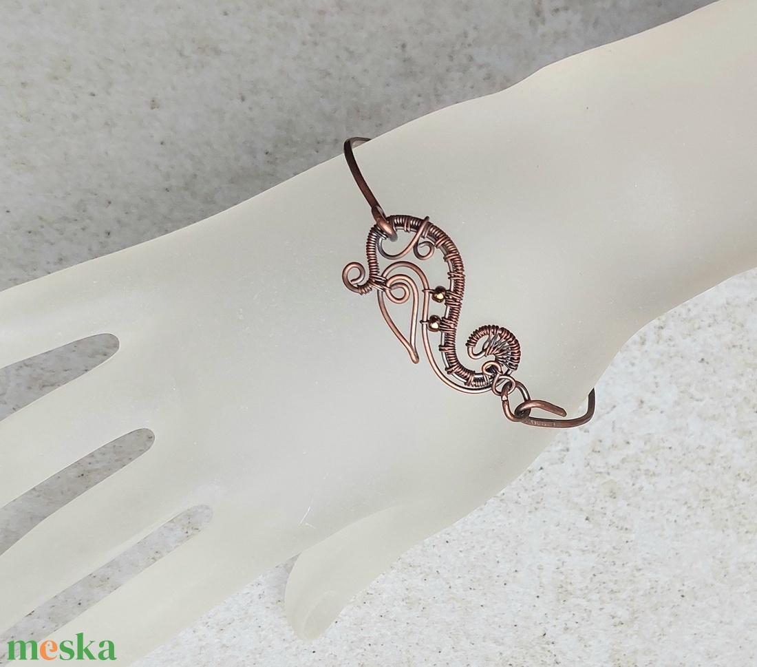 Vörösréz drótékszer szett szodalit kövekkel - ékszer - ékszerszett - Meska.hu