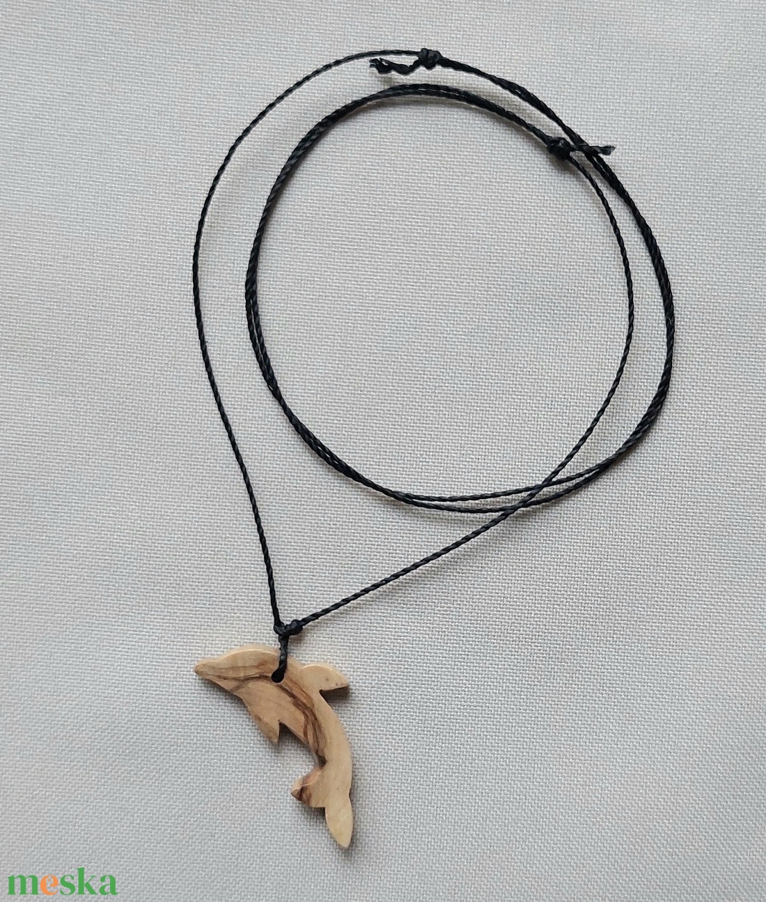 Olajfa delfin nyaklánc - ékszer - nyaklánc - medálos nyaklánc - Meska.hu