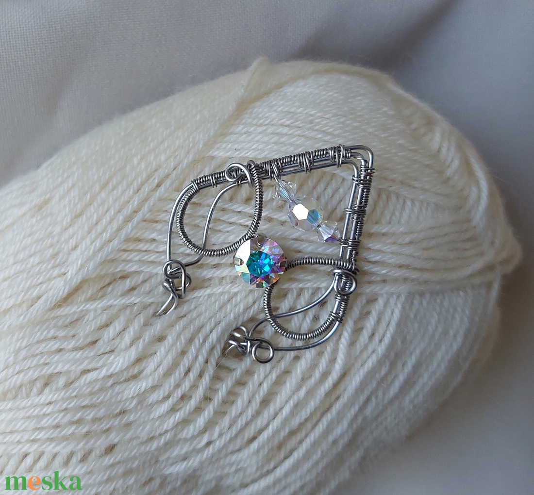 Acél hajtű swarovski kristályokkal - ruha & divat - hajdísz & hajcsat - hajcsat & hajtű - Meska.hu