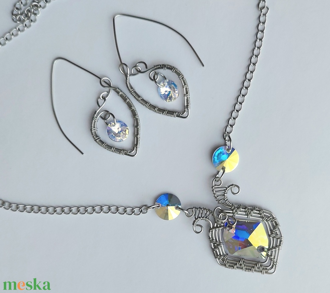 Acél drót esküvői ékszer szett  - esküvő - esküvői szett - Meska.hu