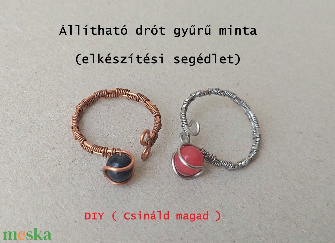 Drót gyűrű készítési segédlet MINTA - diy (csináld magad) - szolgáltatás - Meska.hu