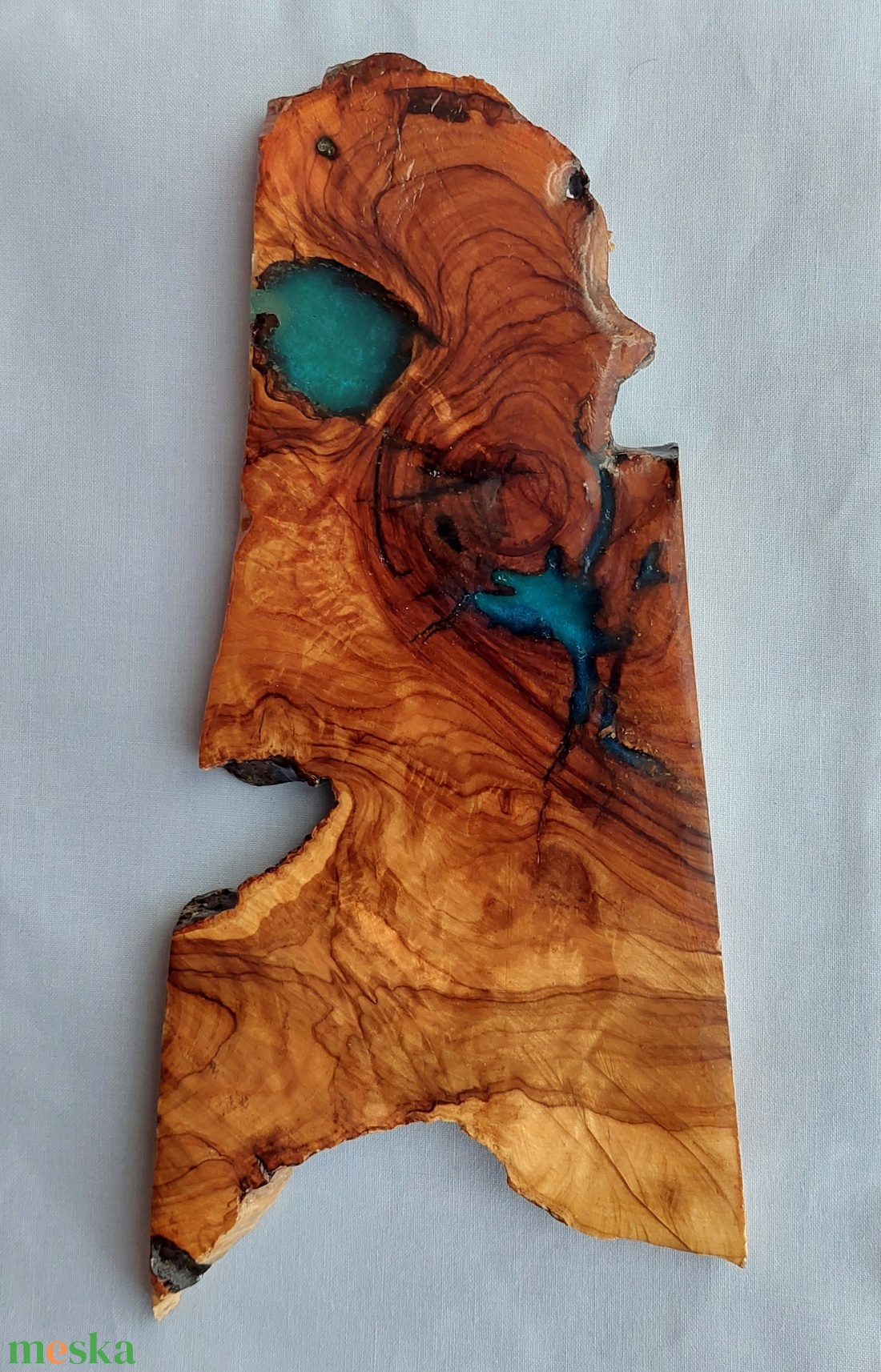 Olajfa és műgyanta fali dekoráció - otthon & életmód - dekoráció - fali és függő dekoráció - falra akasztható dekor - Meska.hu