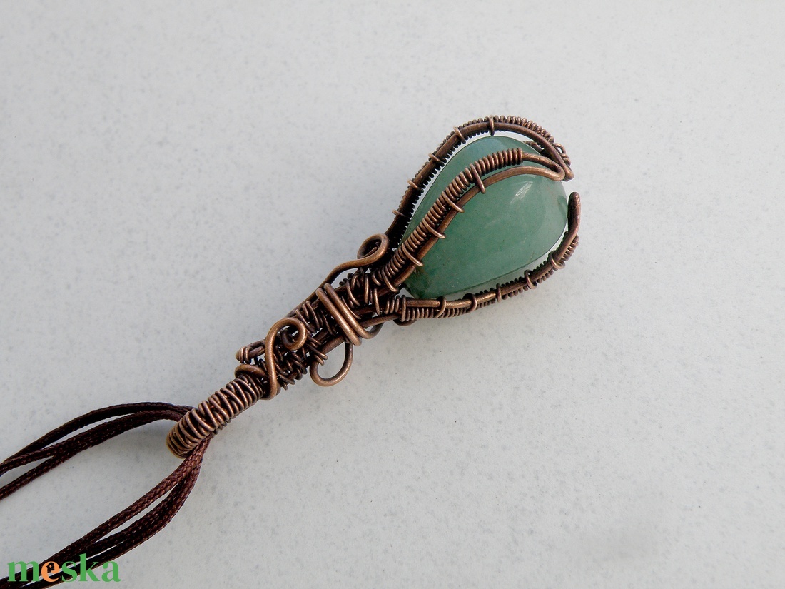 Aventurin karmok között nyaklánc - ékszer - nyaklánc - medálos nyaklánc - Meska.hu