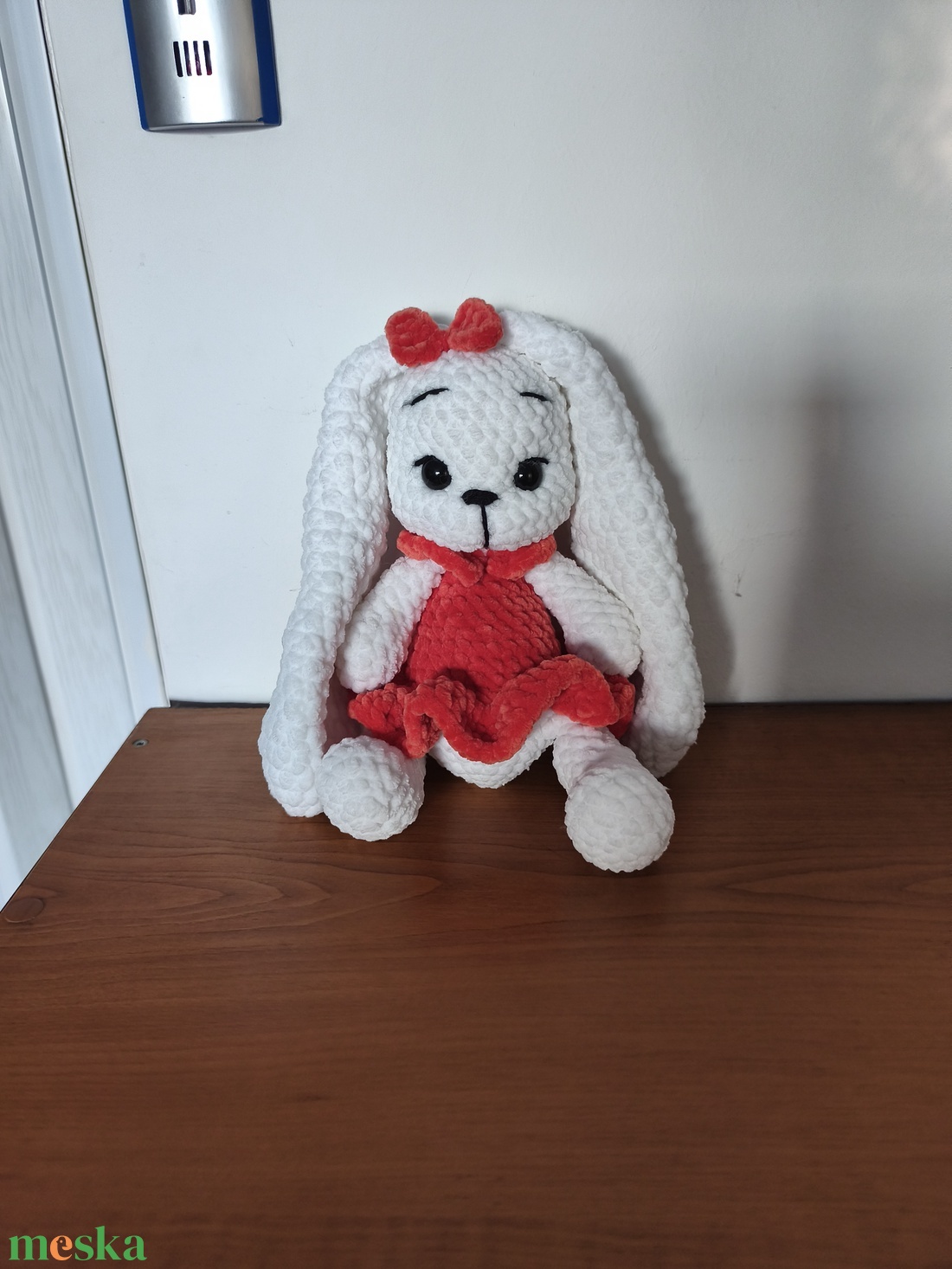 Plüss nyuszi masnival - játék & sport - plüssállat & játékfigura - nyuszi - Meska.hu