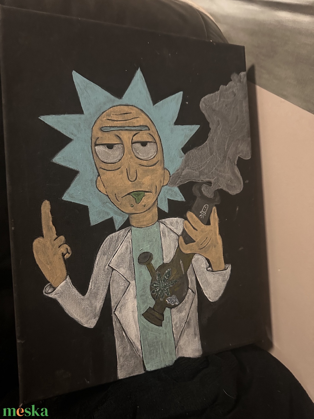 Rick és Morty festmény - művészet - festmény - akril - Meska.hu