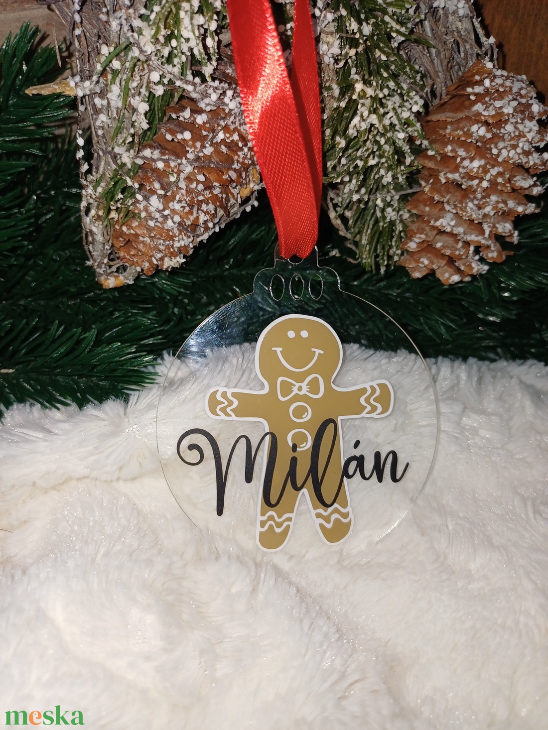 Mézis neves karácsonyfadísz - karácsony - karácsonyi lakásdekoráció - karácsonyfadíszek - Meska.hu