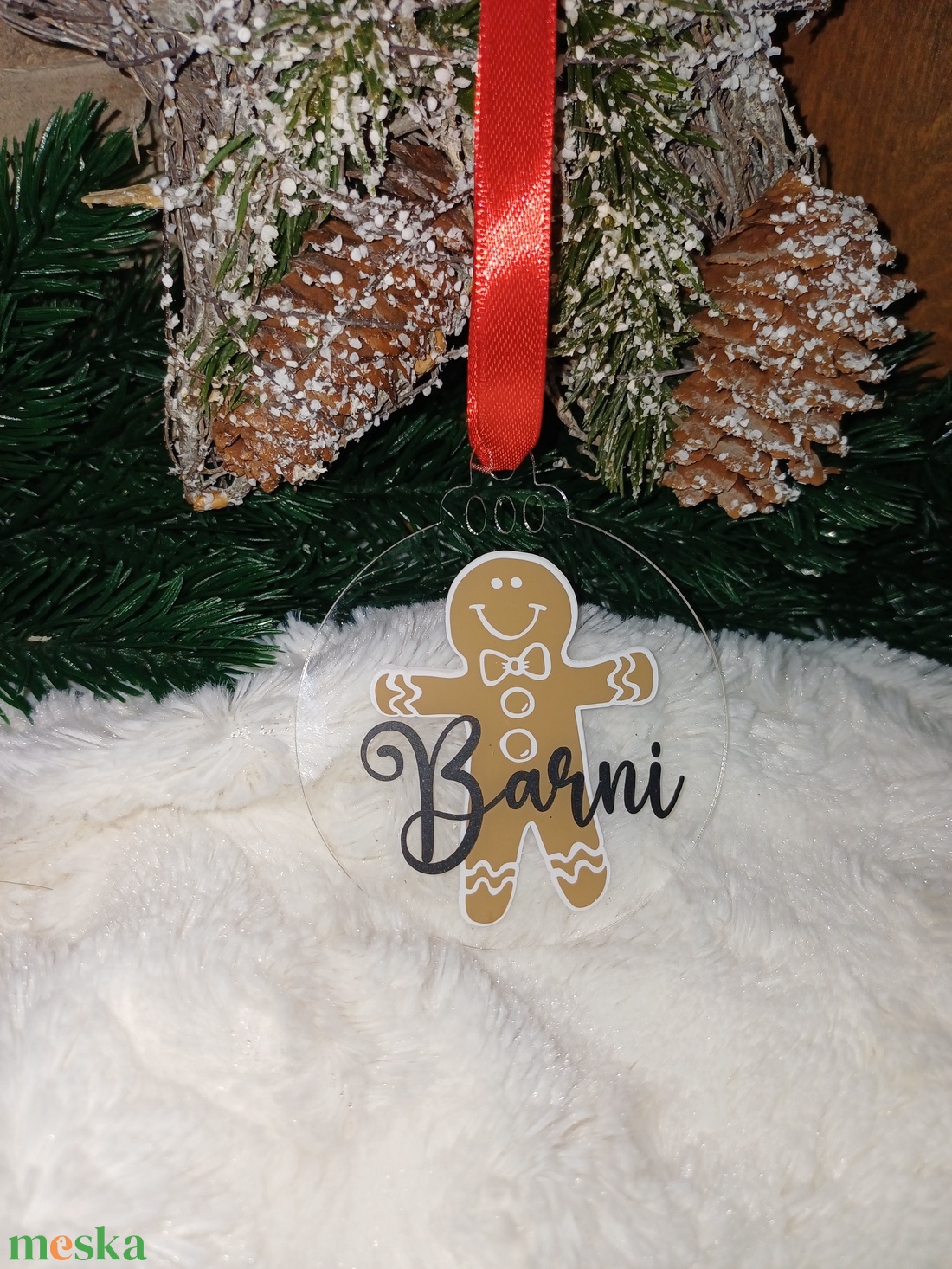 Mézis neves karácsonyfadísz - karácsony - karácsonyi lakásdekoráció - karácsonyfadíszek - Meska.hu