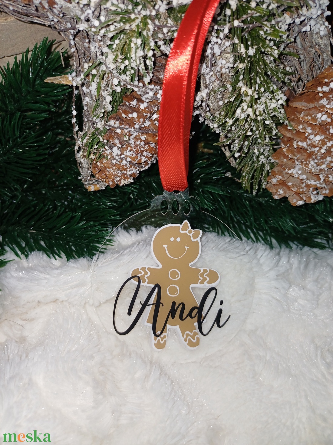 Mézis neves karácsonyfadísz - karácsony - karácsonyi lakásdekoráció - karácsonyfadíszek - Meska.hu