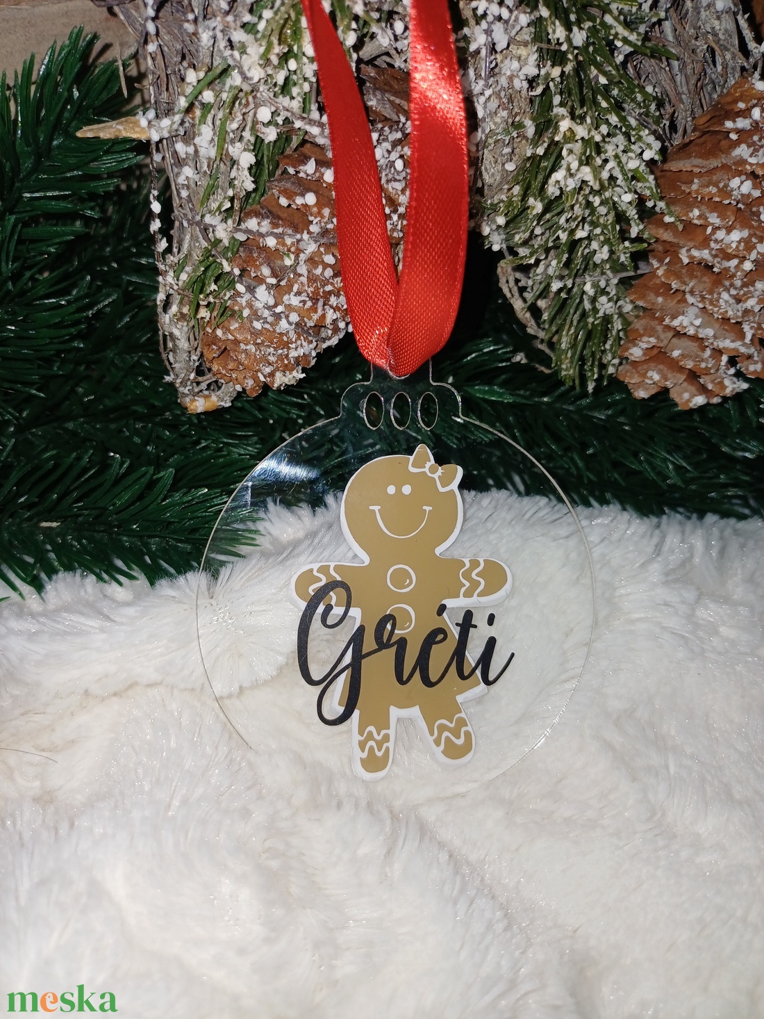 Mézis neves karácsonyfadísz - karácsony - karácsonyi lakásdekoráció - karácsonyfadíszek - Meska.hu