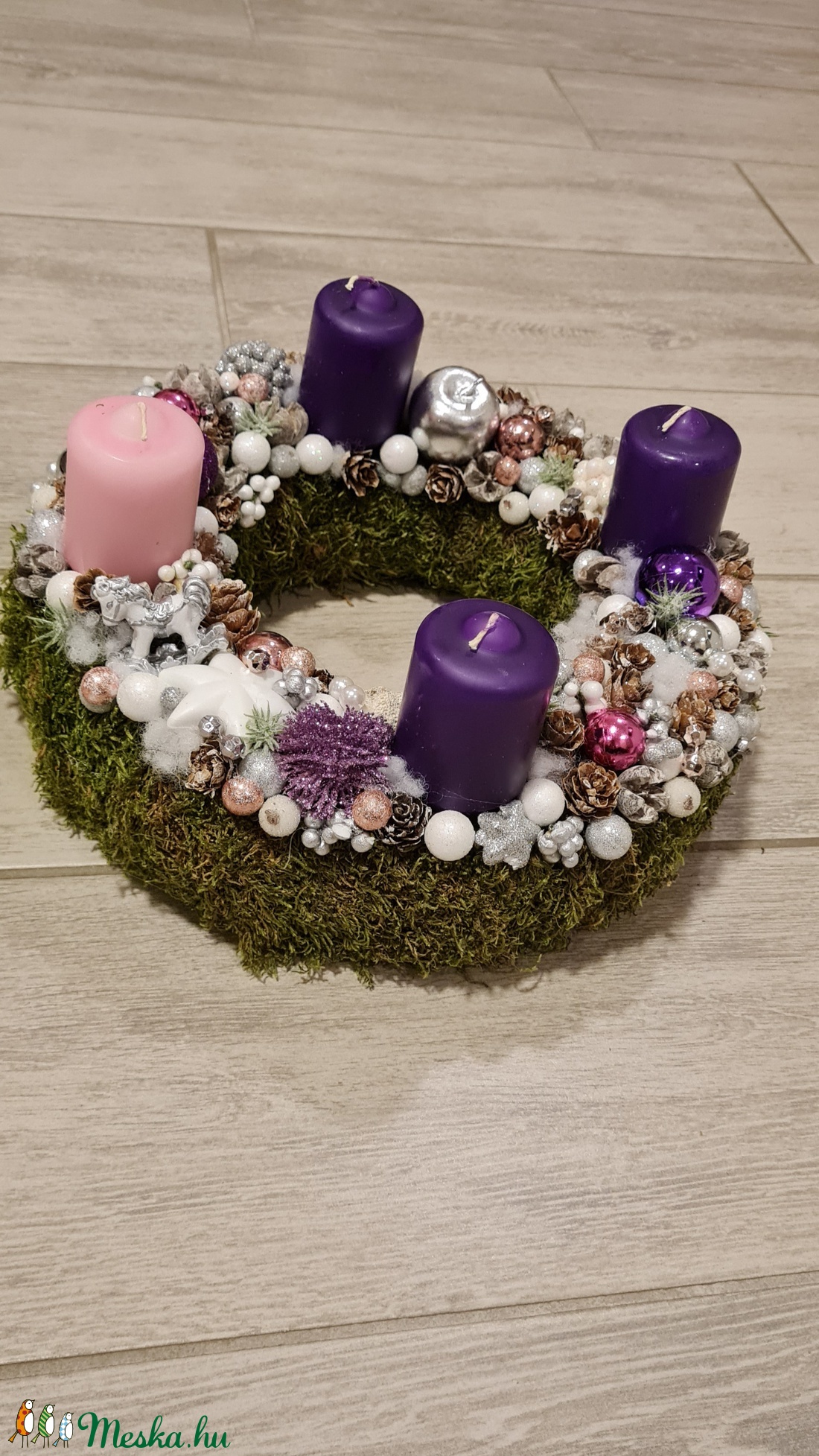 Hagyományos  adventi koszorú - karácsony - adventi díszek - adventi asztaldísz - Meska.hu