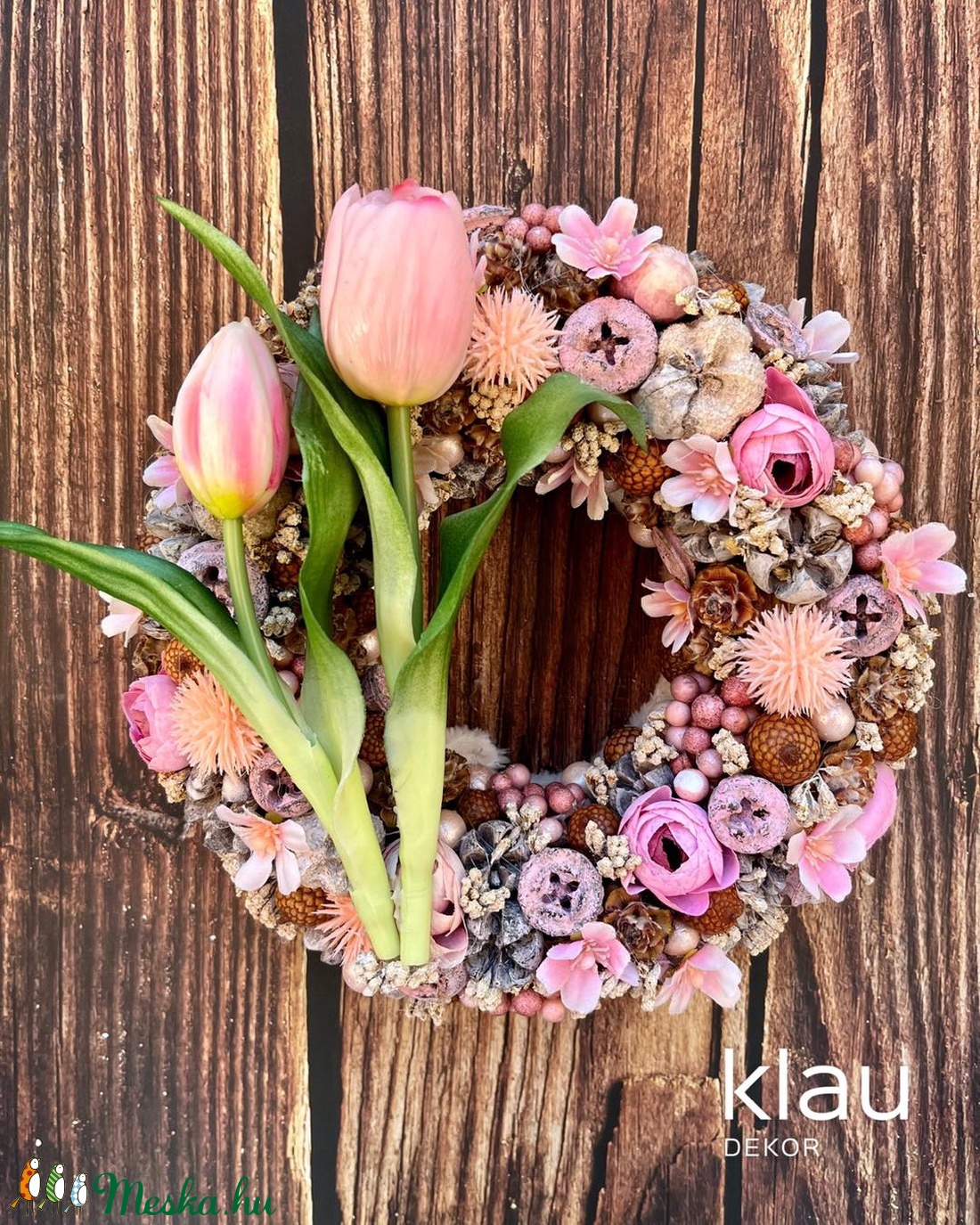 Tulipános ajtódísz, kopogtató  - otthon & életmód - dekoráció - Meska.hu