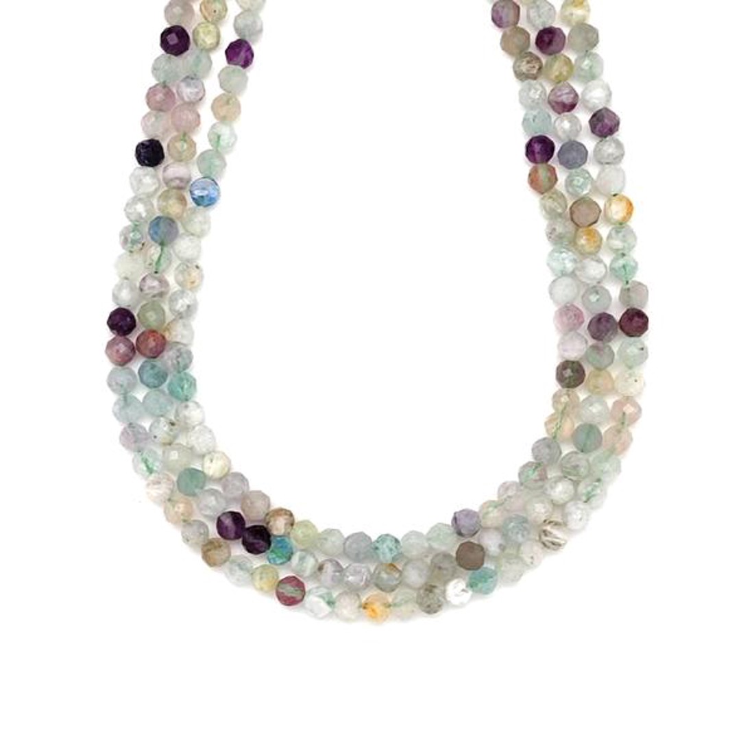 Fluorit fazettált golyó 4-5mm ékszerkészítő alapanyag (füzér) - kellékek & szerszámok - ásvány alapanyag - ásványfüzér - Meska.hu